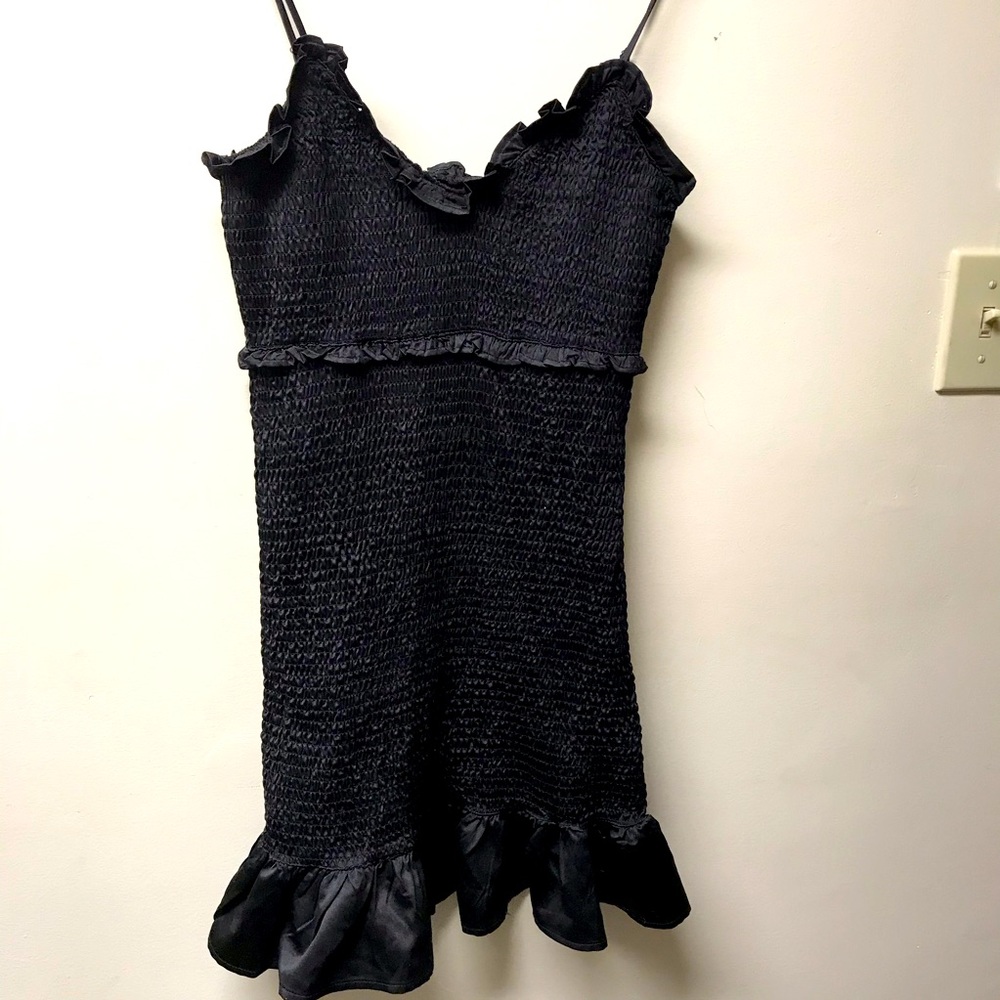 Satin ruffle sundress